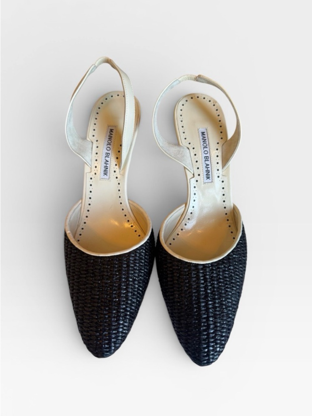 💃NEW!! MANOLO BLAHNIK Casam 70 Slingback Pumps US 11 - Picture 2 of 6
